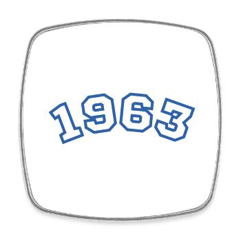 1963 Sport Blue - Square fridge magnet - white - Front
