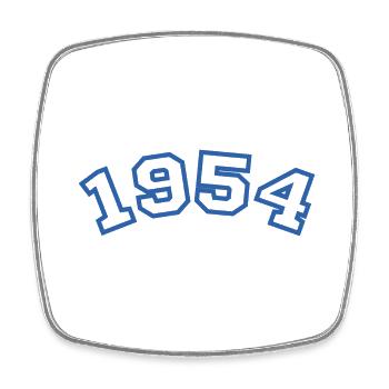 1954 Sport Blau - Viereckiger Kühlschrankmagnet - Weiß - Vorne