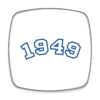 1949 Sport Blau - Viereckiger Kühlschrankmagnet - Weiß - Vorne