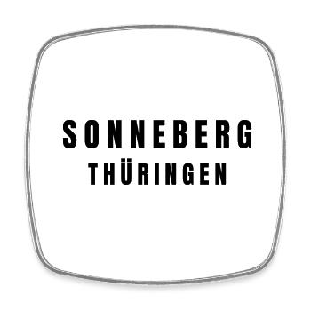 Sonneberg, Thuringia - Square fridge magnet - white - Front