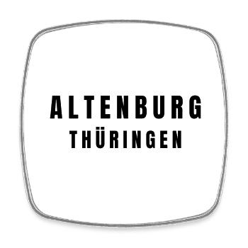 Altenburg, Thuringe - Magnet carré - blanc - Devant