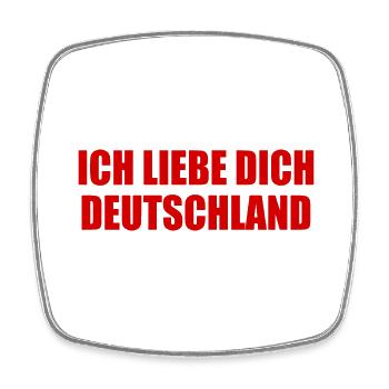 Ich liebe dich deutschland - Viereckiger Kühlschrankmagnet - Weiß - Vorne