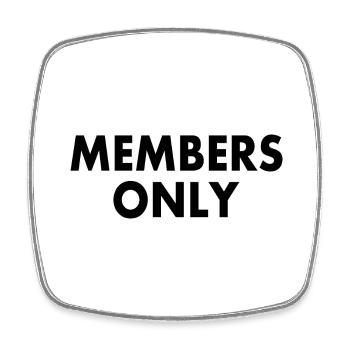 Members only - Square fridge magnet - white - Front