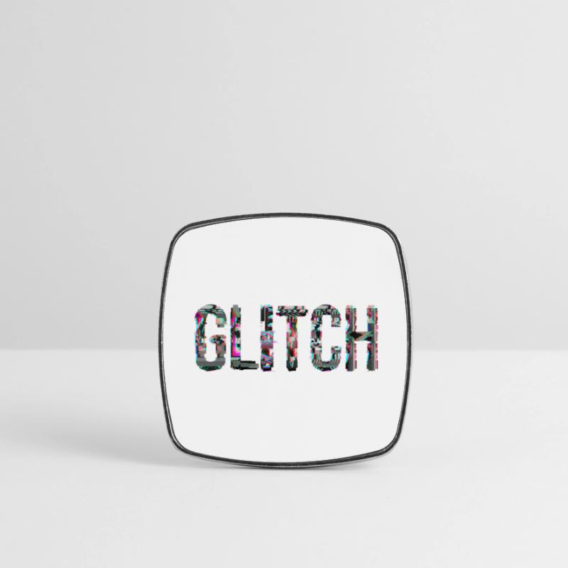 Glitch Computer PC Electronics Gaming Media Art Square fridge magnet