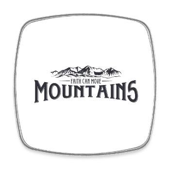 Faith can move Mountains, christliches Geschenk. - Viereckiger Kühlschrankmagnet - Weiß - Vorne