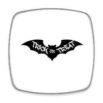 Bat Trick or Treat - Square fridge magnet - white - Front