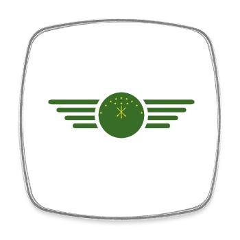 J’aime Adygea, T-shirt design de style élégance - Magnet carré - blanc - Devant
