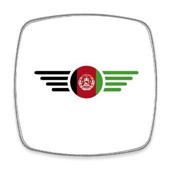 Ich liebe Afghanistan, Eleganz Stil Design T-Shirt - Viereckiger Kühlschrankmagnet - Weiß - Vorne