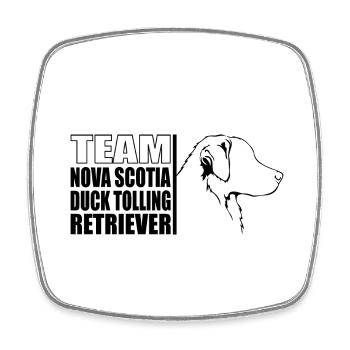 TEAM Nova Scotia Duck Tolling Retriever Wilsigns - Square fridge magnet - white - Front