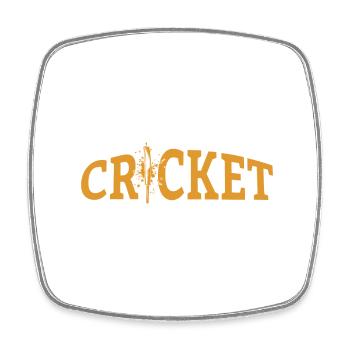 Cricket Lettering with Bat - Kricket - Square fridge magnet - white - Front