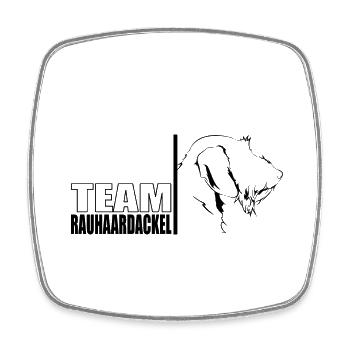 TEAM Rauhaardackel Hunde Hund Teckel Wilsigns - Viereckiger Kühlschrankmagnet - Weiß - Vorne