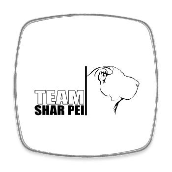 TEAM Shar Pei Hunde Hund Wilsigns - Viereckiger Kühlschrankmagnet - Weiß - Vorne