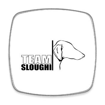 TEAM Sloughi Hunde Hund Windhunde Wilsigns - Viereckiger Kühlschrankmagnet - Weiß - Vorne
