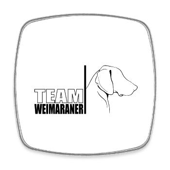 TEAM Weimaraner Hunde Hund Wilsigns - Viereckiger Kühlschrankmagnet - Weiß - Vorne