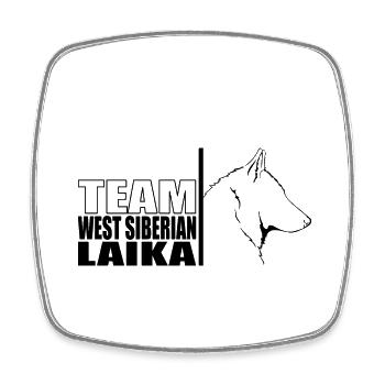 TEAM West Siberian Laika Dog Dog Wilsigns - Square fridge magnet - white - Front