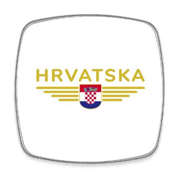 Ich liebe Kroatien, Eleganz Stil Design T-Shirt - Viereckiger Kühlschrankmagnet - Weiß - Vorne