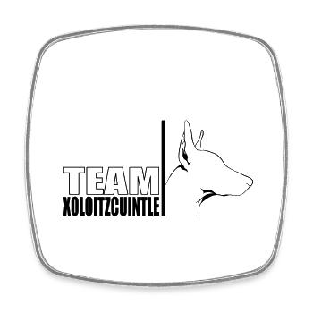 TEAM Xoloitzcuintle Hunde Hund Wilsigns - Viereckiger Kühlschrankmagnet - Weiß - Vorne