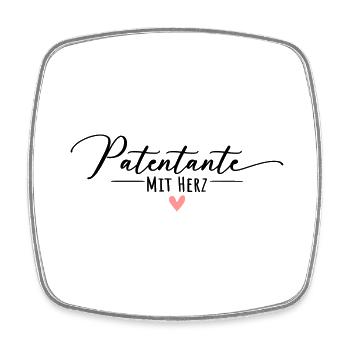 Godmother with a heart - Square fridge magnet - white - Front