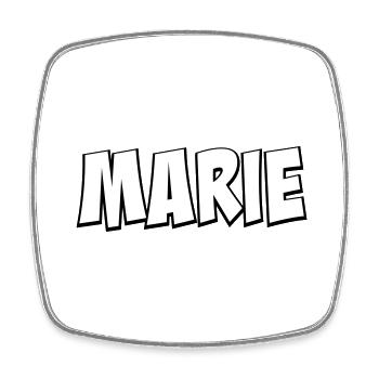 Marie Vorname Geschenk - Viereckiger Kühlschrankmagnet - Weiß - Vorne