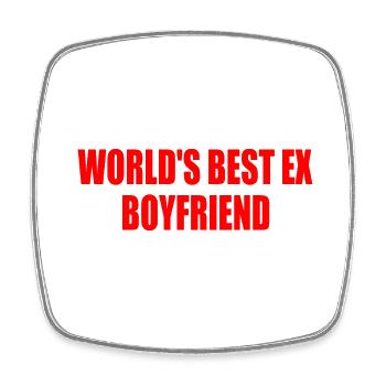 world's best ex boyfriend - Viereckiger Kühlschrankmagnet - Weiß - Vorne