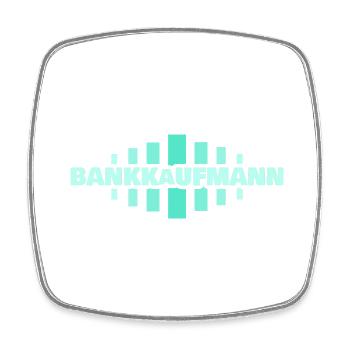 Beruf Bankkaufmann - Viereckiger Kühlschrankmagnet - Weiß - Vorne