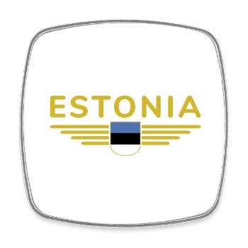 T-shirt de l’Estonie – Pour les vrais fans - Magnet carré - blanc - Devant