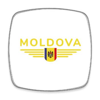 Moldau T-Shirt – Stolz auf Moldawien - Viereckiger Kühlschrankmagnet - Weiß - Vorne