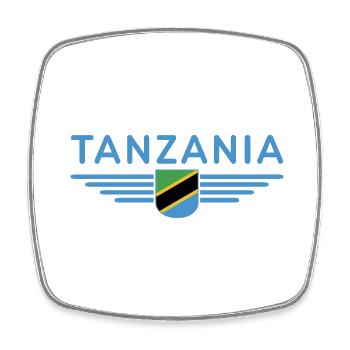 T-shirt T-shirt Tanzanie pour les vrais fans - Magnet carré - blanc - Devant