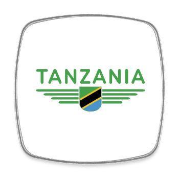 T-shirt T-shirt Tanzanie pour les vrais fans - Magnet carré - blanc - Devant
