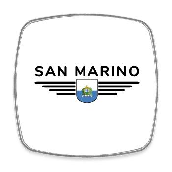 Ich liebe San Marino, Eleganz Stil Design T-Shirt - Viereckiger Kühlschrankmagnet - Weiß - Vorne