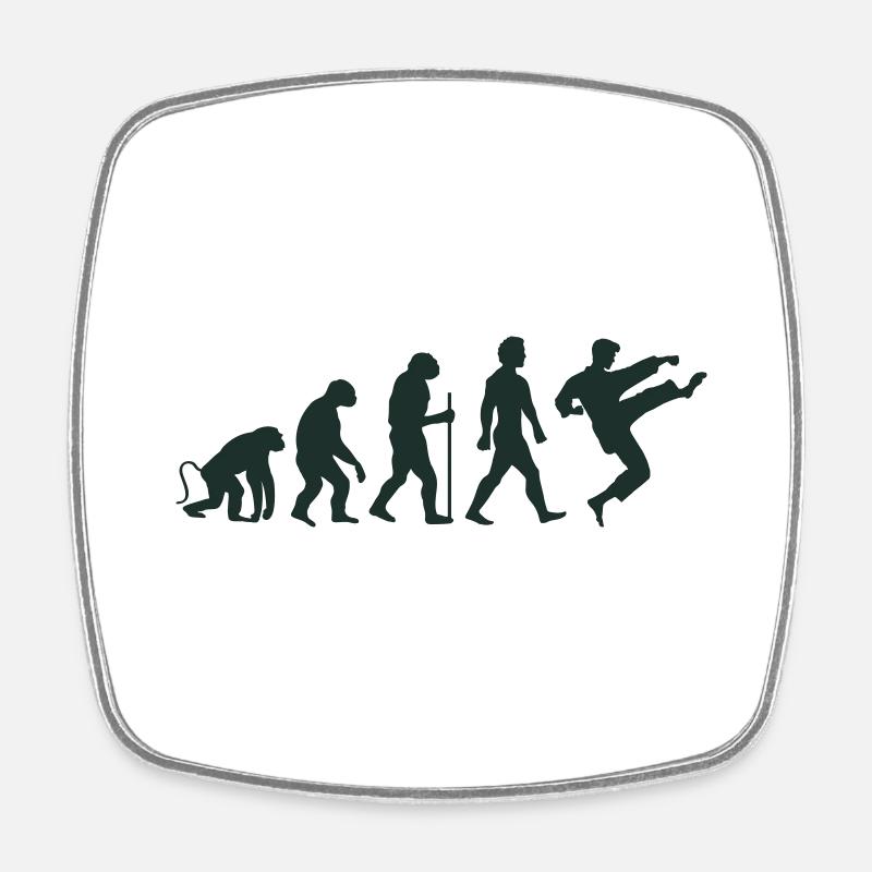 Karate Evolution - Square fridge magnet - white