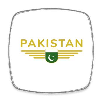 Pakistan Design – Proud of the homeland - Square fridge magnet - white - Front