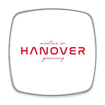 Hanover T-Shirt – Skyline - Square fridge magnet - white - Front