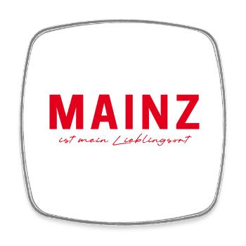 Mainz T-Shirt – Perfekt für Fans - Viereckiger Kühlschrankmagnet - Weiß - Vorne