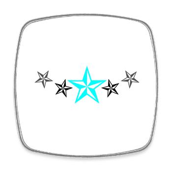 stars design - Viereckiger Kühlschrankmagnet - Weiß - Vorne