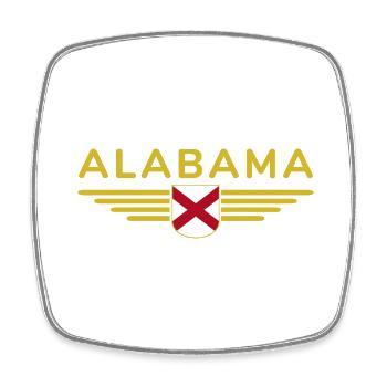 Alabama Fan T-Shirt – USA Style - Square fridge magnet - white - Front