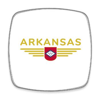 Arkansas Fan T-Shirt – Nature & Culture - Square fridge magnet - white - Front