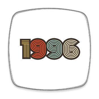 1996 rétro vintage - Magnet carré - blanc - Devant