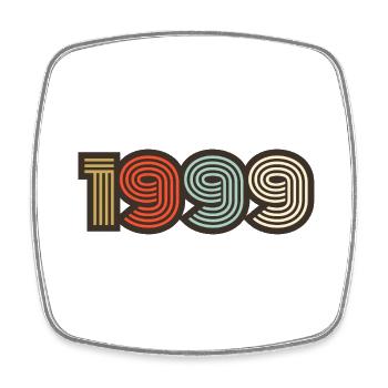 1999 retro vintage - Square fridge magnet - white - Front