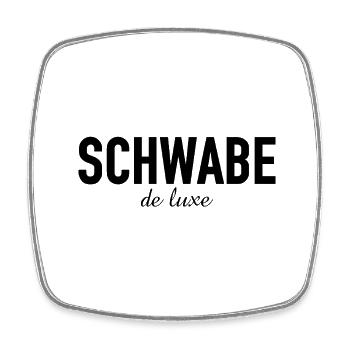 Schwabe le luxe - Stuttgart - deluxe - Baden-Württ - Viereckiger Kühlschrankmagnet - Weiß - Vorne