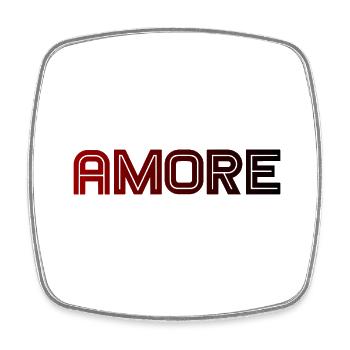 amore - Italia - Italien - Love Liebe italienisch - Viereckiger Kühlschrankmagnet - Weiß - Vorne