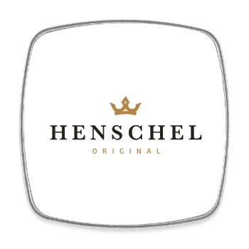 Henschel Original Family Logo - Square fridge magnet - white - Front