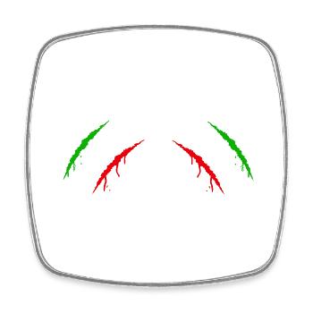 krallen italien 2 - Viereckiger Kühlschrankmagnet - Weiß - Vorne