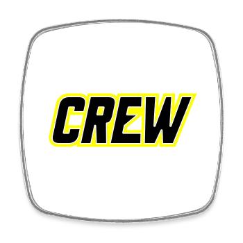 Crew - Square fridge magnet - white - Front
