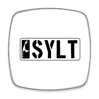Sylt Insel - Viereckiger Kühlschrankmagnet - Weiß - Vorne
