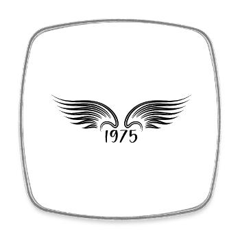 Original 1975 Jahrgang 1975 Geschenk 1975 Retro - Viereckiger Kühlschrankmagnet - Weiß - Vorne