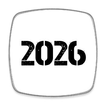 2026 - Magnet carré - blanc - Devant