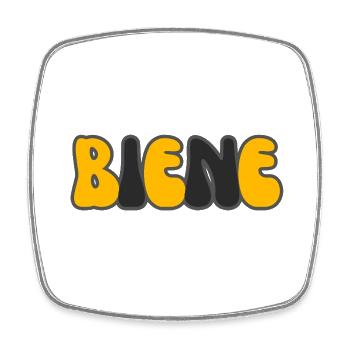 Modern Typography Cool Art Studio Brand Logo biene - Viereckiger Kühlschrankmagnet - Weiß - Vorne