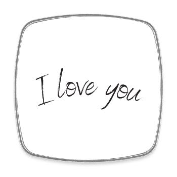 I love you favorite person - Square fridge magnet - white - Front