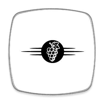 Grapes Fruit - Square fridge magnet - white - Front